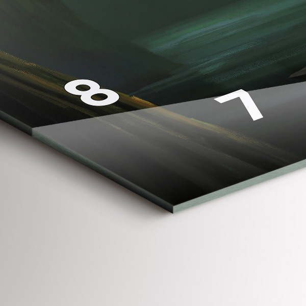 Ceas orizontale de perete din sticlă Om și monstru în mlaștină