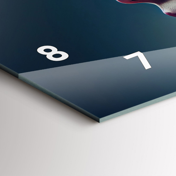 Ceas orizontale de perete din sticlă Femeie abstractă de emoții