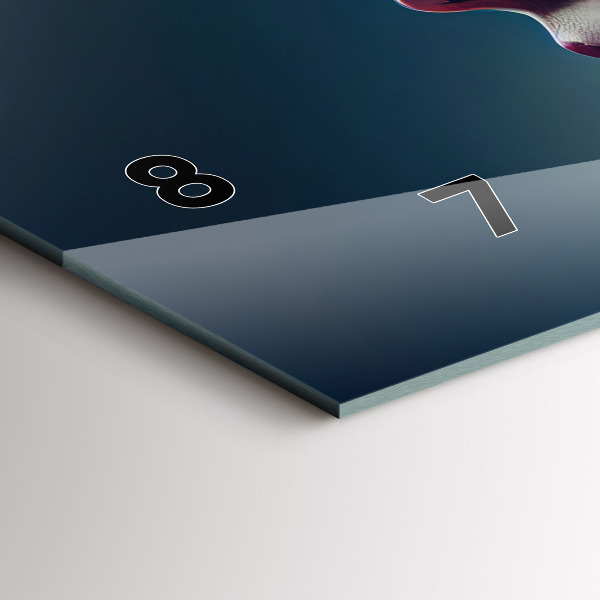 Ceas orizontale de perete din sticlă Femeie abstractă de emoții