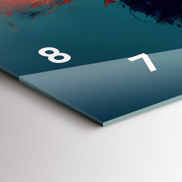 Ceas orizontale de perete din sticlă Lume virtuală futuristă