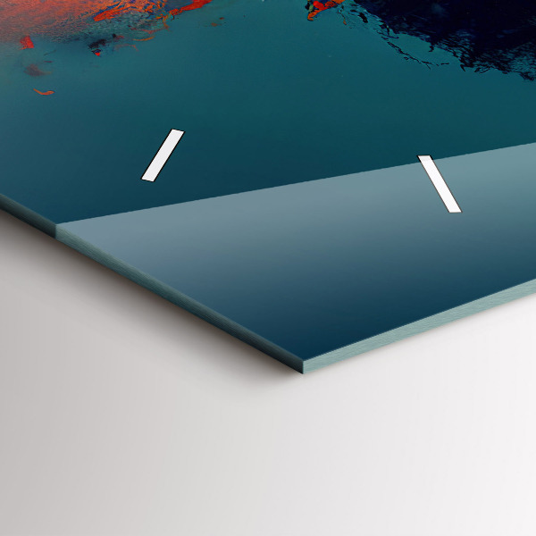 Ceas orizontale de perete din sticlă Lume virtuală futuristă