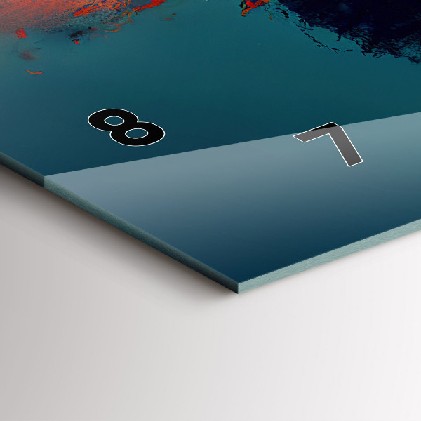 Ceas orizontale de perete din sticlă Lume virtuală futuristă