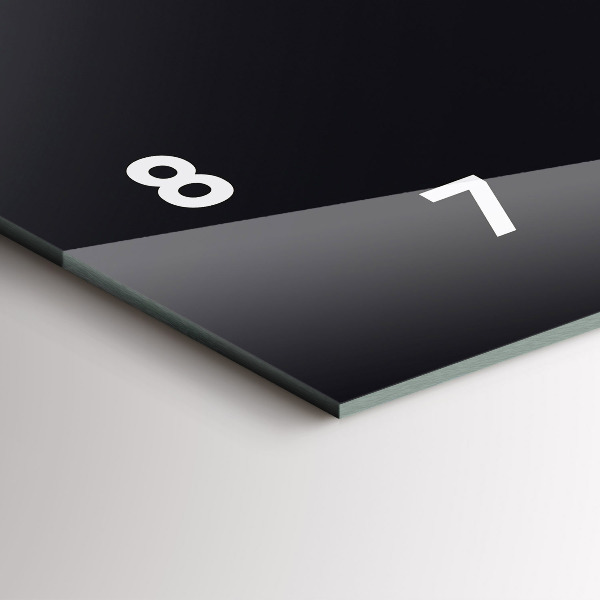 Ceas orizontale de perete din sticlă Val futurist