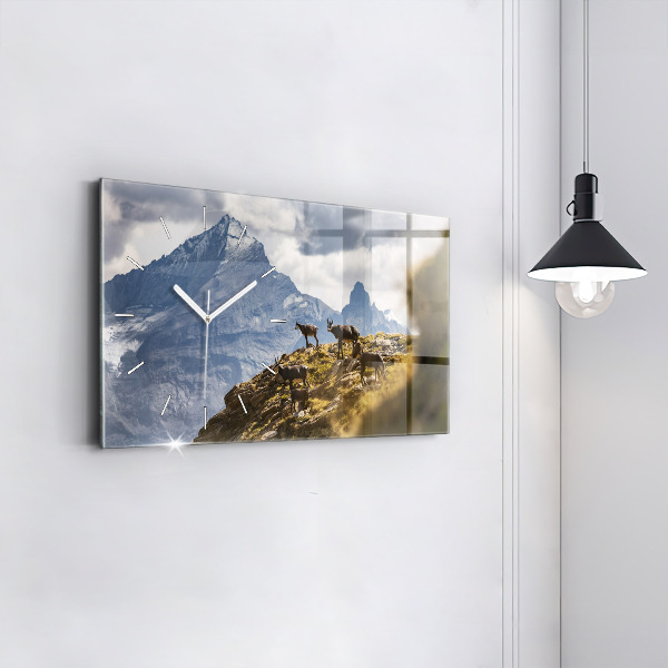 Ceas orizontale de perete din sticlă Capră în Valea Aostei