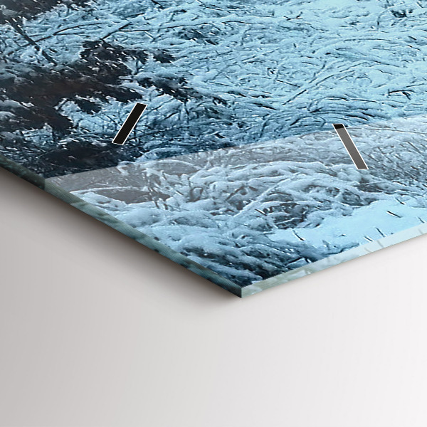 Ceas orizontale de perete din sticlă Căprioare pe șine