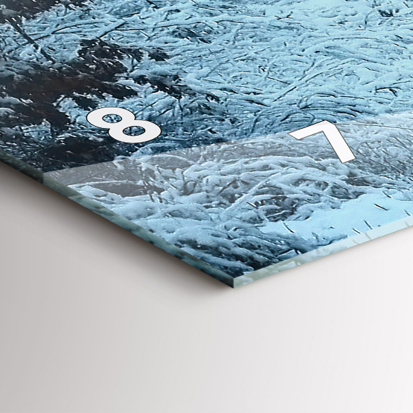 Ceas orizontale de perete din sticlă Căprioare pe șine