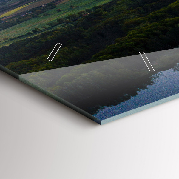 Ceas orizontale de perete din sticlă Vedere Aeriană A Lacului