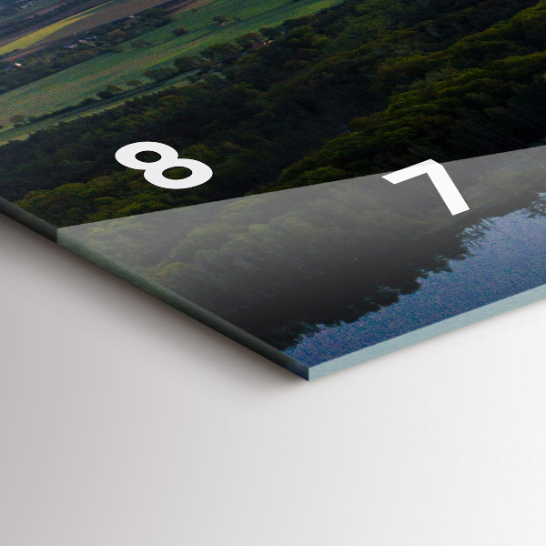 Ceas orizontale de perete din sticlă Vedere Aeriană A Lacului