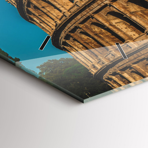 Ceas orizontale de perete din sticlă Colosseumul din Italia