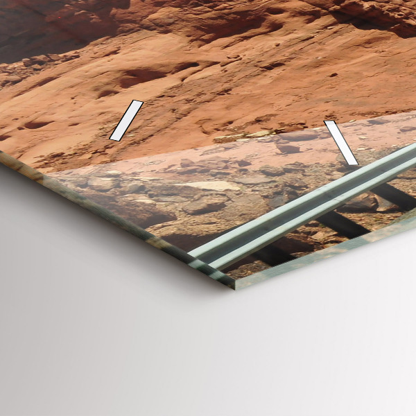 Ceas orizontale de perete din sticlă Route 66 în SUA