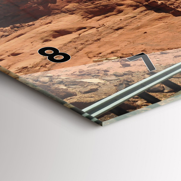 Ceas orizontale de perete din sticlă Route 66 în SUA