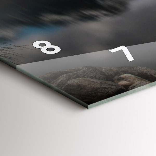 Ceas orizontale de perete din sticlă Înaltul Tatra din Slovacia