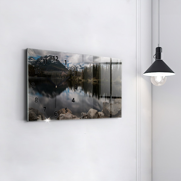 Ceas orizontale de perete din sticlă Înaltul Tatra din Slovacia