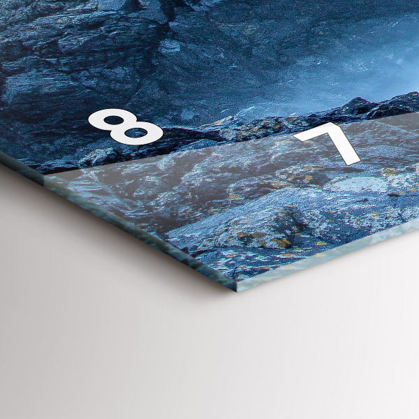 Ceas orizontale de perete din sticlă Far