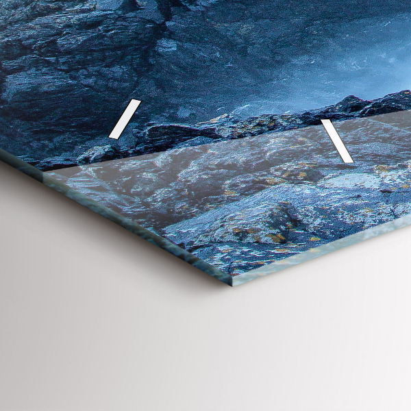 Ceas orizontale de perete din sticlă Far