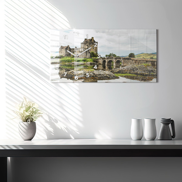 Ceas orizontale de perete din sticlă Castelul Eilean Donan, Scoția