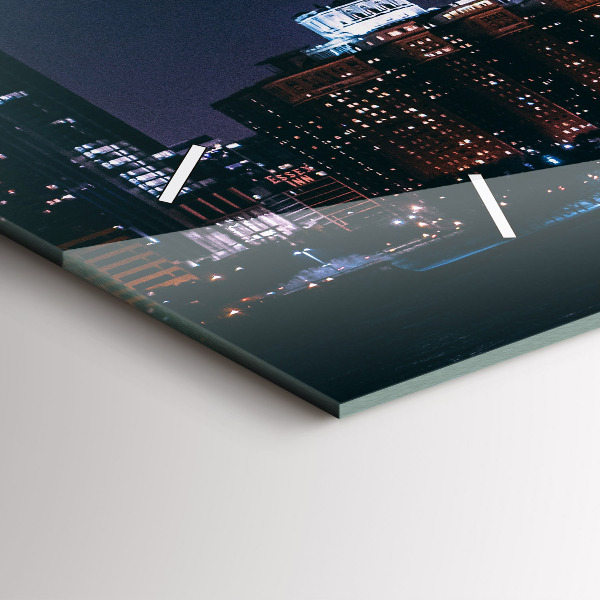 Ceas orizontale de perete din sticlă Peisajul urban din Chicago