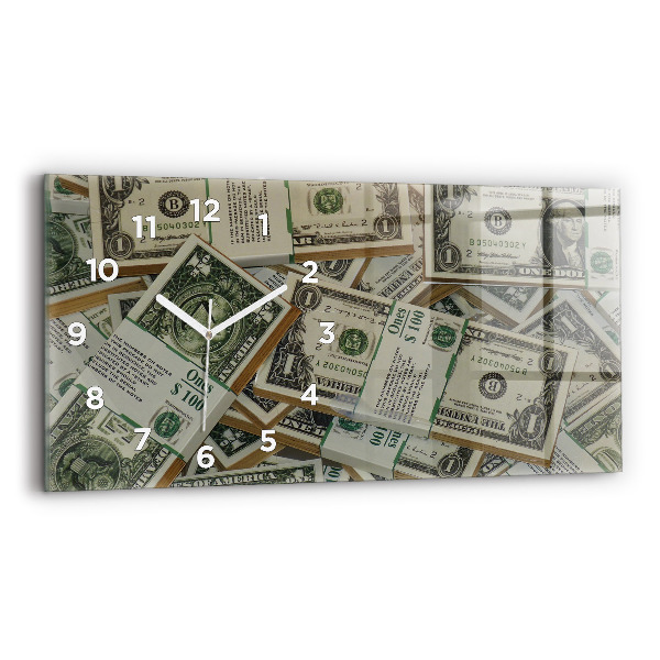 Ceas orizontale de perete din sticlă 1 dolar american