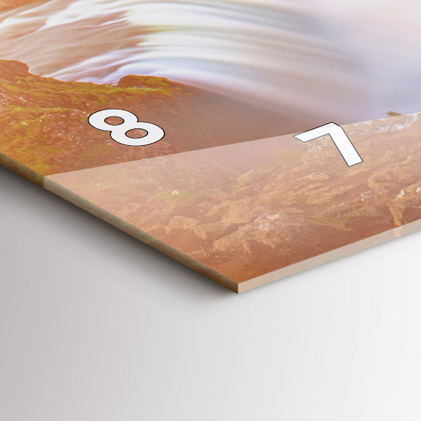 Ceas orizontale de perete din sticlă Godafoss în Islanda