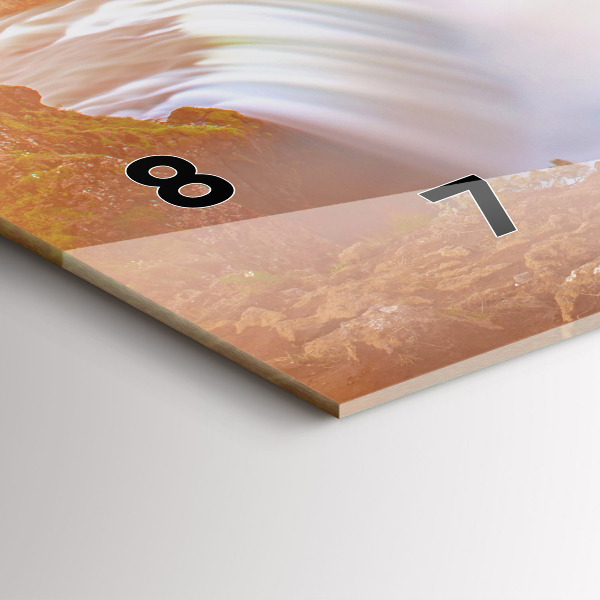 Ceas orizontale de perete din sticlă Godafoss în Islanda