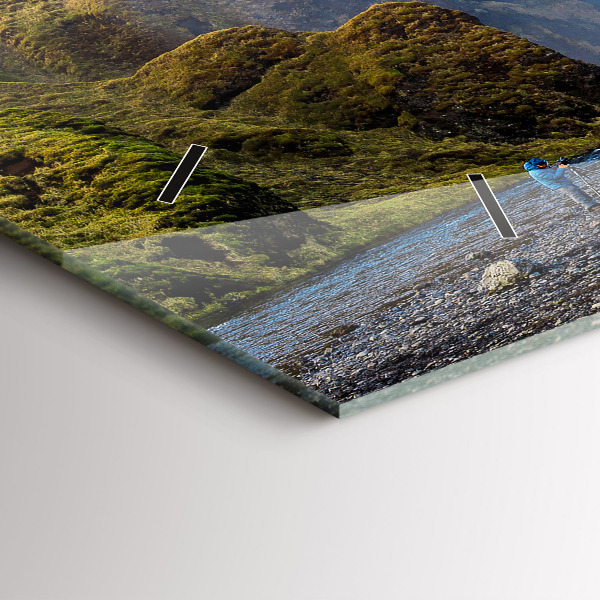 Ceas orizontale de perete din sticlă Cascada în Islanda