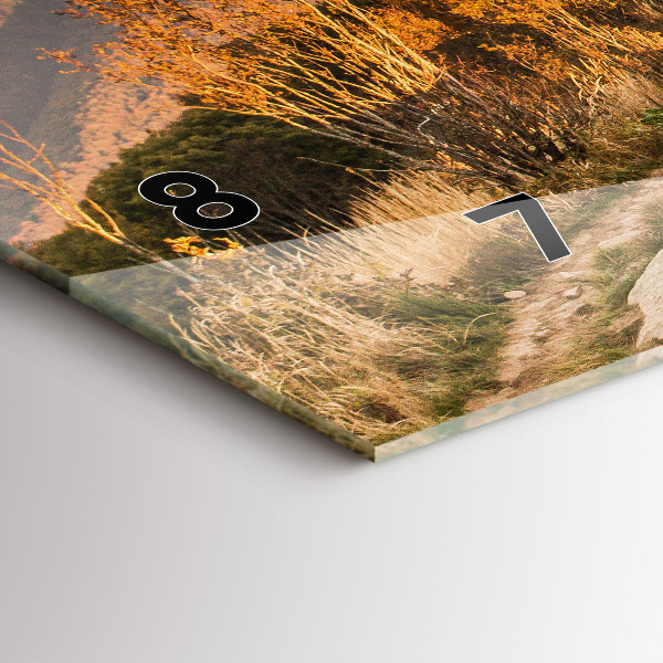 Ceas orizontale de perete din sticlă Munții Bieszczady