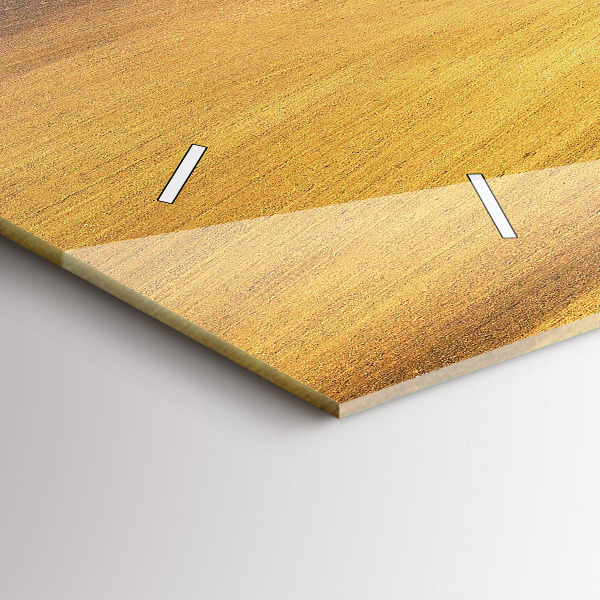 Ceas orizontale de perete din sticlă Peisaj rural din Moravia