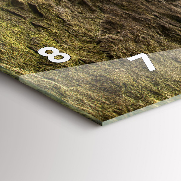 Ceas orizontale de perete din sticlă Oraș rock din Republica Cehă