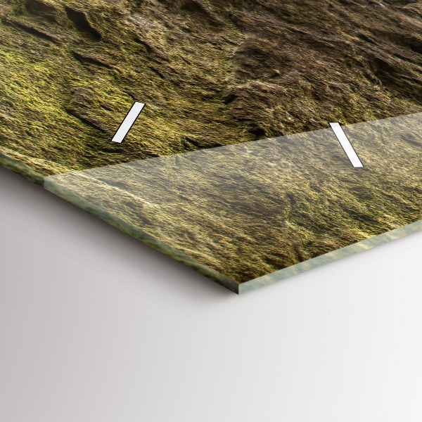 Ceas orizontale de perete din sticlă Oraș rock din Republica Cehă