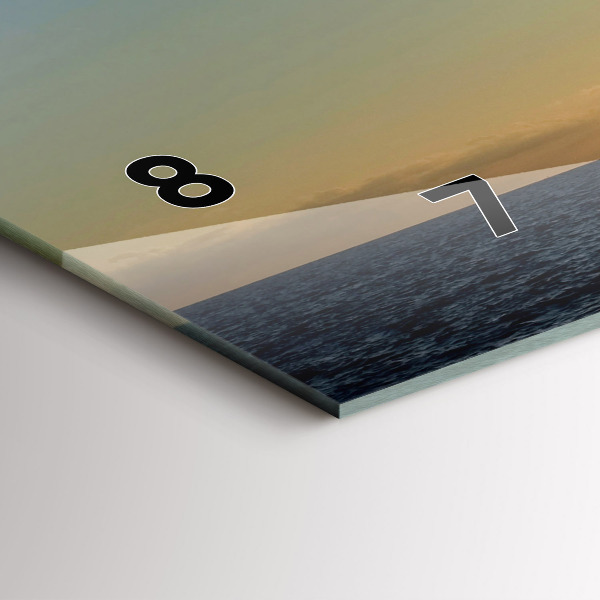 Ceas orizontale de perete din sticlă Dans spaniol pe mare