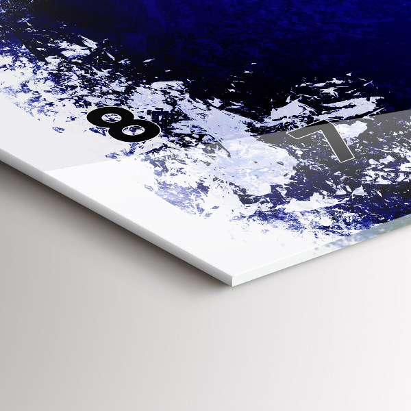 Ceas orizontale de perete din sticlă Steagul Franței