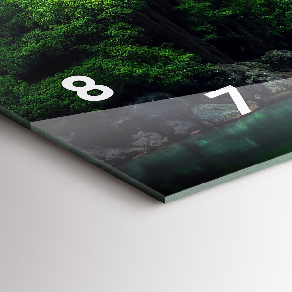 Ceas orizontale de perete din sticlă Peisaj natural din Thailanda