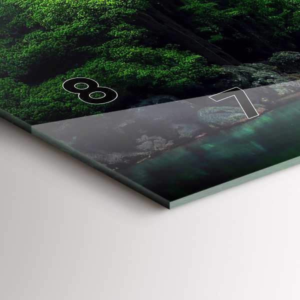 Ceas orizontale de perete din sticlă Peisaj natural din Thailanda