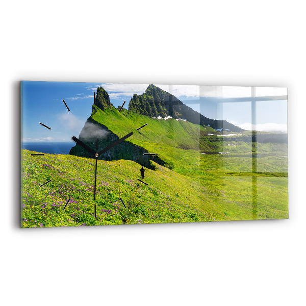 Ceas orizontale de perete din sticlă Rezervația Hornstrandir Islanda