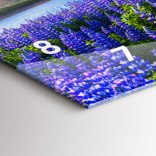 Ceas orizontale de perete din sticlă Vedere asupra munților din Islanda