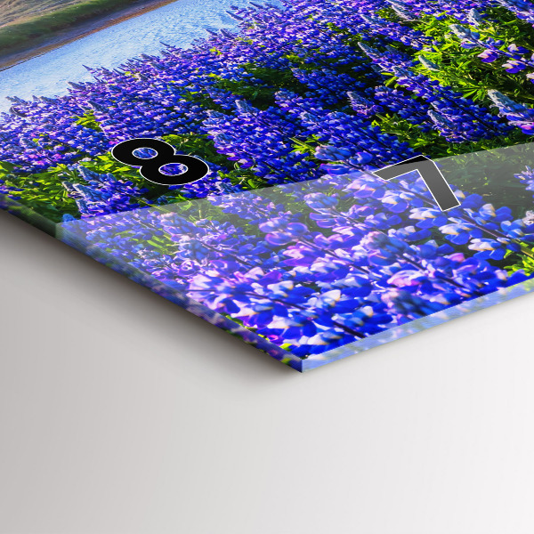 Ceas orizontale de perete din sticlă Vedere asupra munților din Islanda