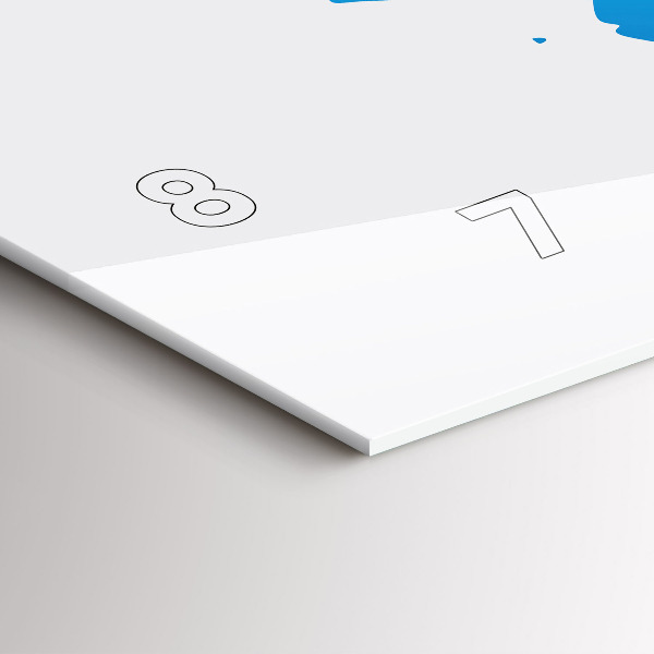 Ceas orizontale de perete din sticlă Harta lumii