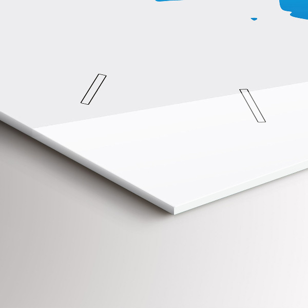 Ceas orizontale de perete din sticlă Harta lumii