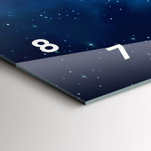 Ceas orizontale de perete din sticlă Stele întunecate ale cerului