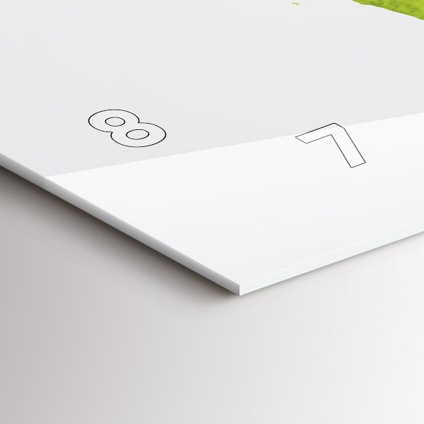 Ceas orizontale de perete din sticlă Harta lumii acuarela