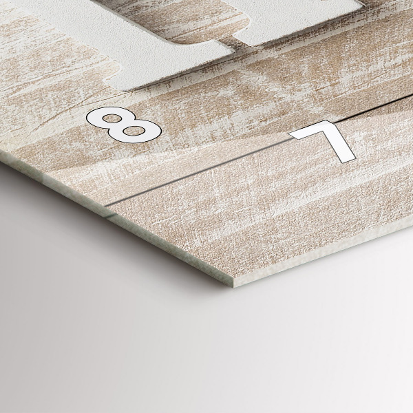 Ceas orizontale de perete din sticlă Inscripția casei