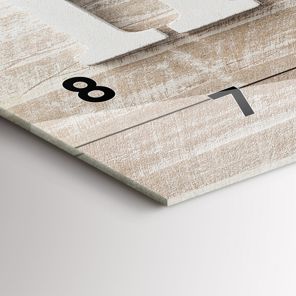 Ceas orizontale de perete din sticlă Inscripția casei