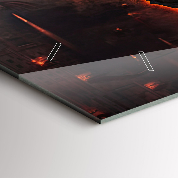 Ceas orizontale de perete din sticlă Harta lumii