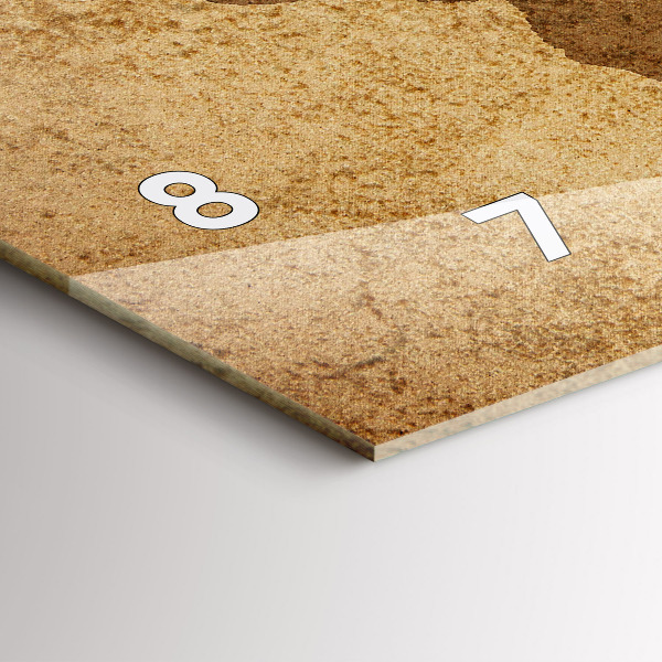 Ceas orizontale de perete din sticlă Harta lumii vintage