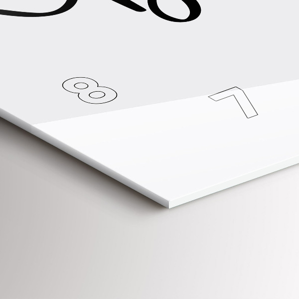 Ceas orizontale de perete din sticlă Bon voyage inscripție