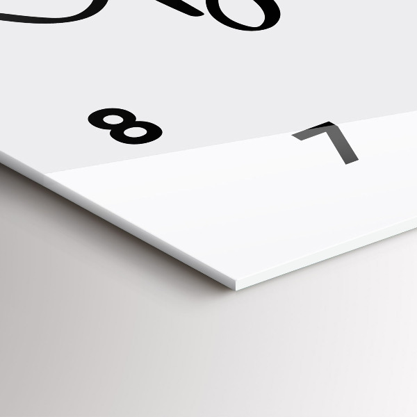 Ceas orizontale de perete din sticlă Bon voyage inscripție