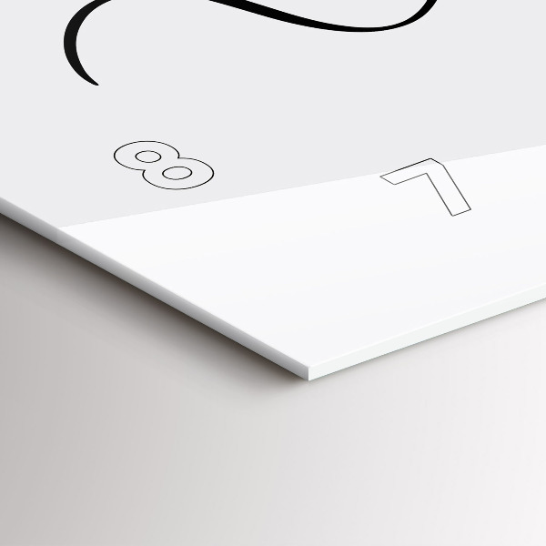 Ceas orizontale de perete din sticlă Inscripția amintirilor