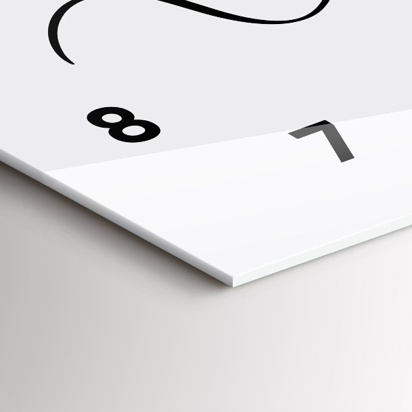 Ceas orizontale de perete din sticlă Inscripția amintirilor