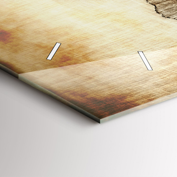 Ceas orizontale de perete din sticlă Harta lumii vechi