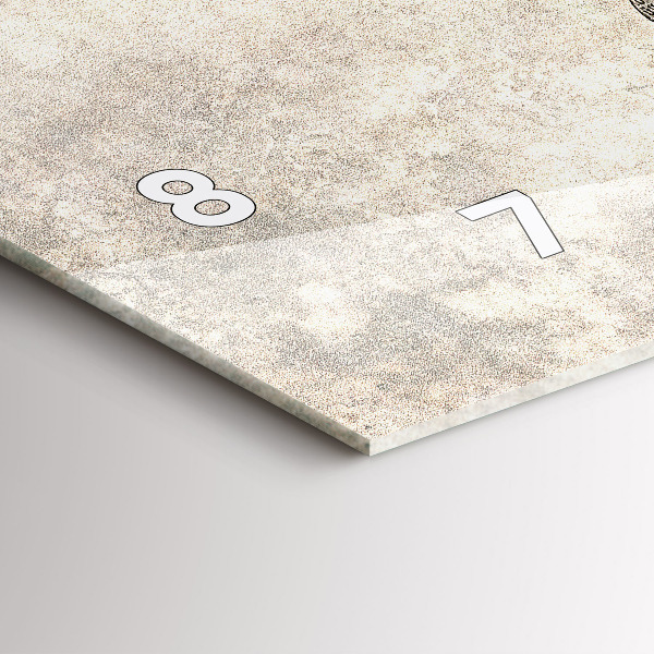 Ceas orizontale de perete din sticlă Harta lumii ziar